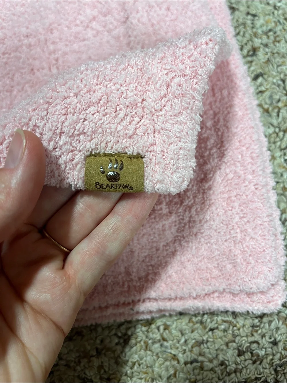 Bearpaw Soft chenille Pink Plush Throw Blanket